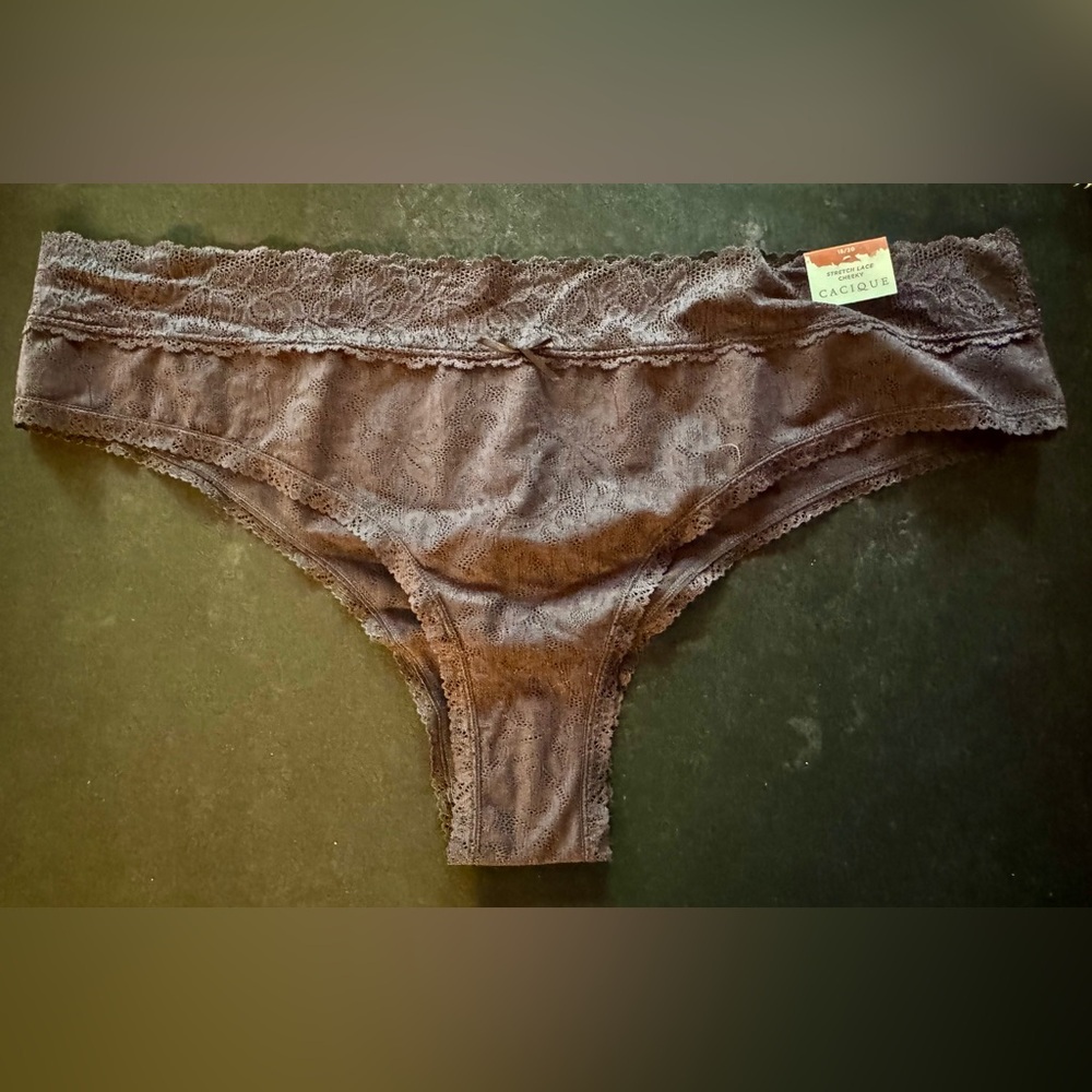 Cacique Lane Bryant Plus Size 18/20 Stretch Lace Cheeky Panties